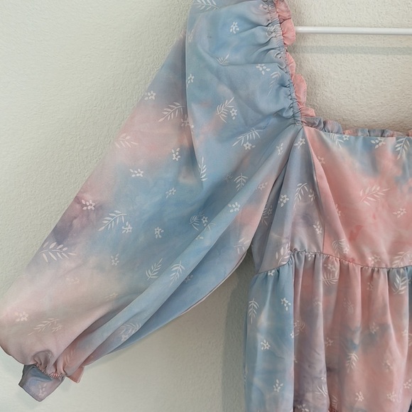 Storia Tiered Tie-Dye Babydoll Dress - Picture 5 of 10